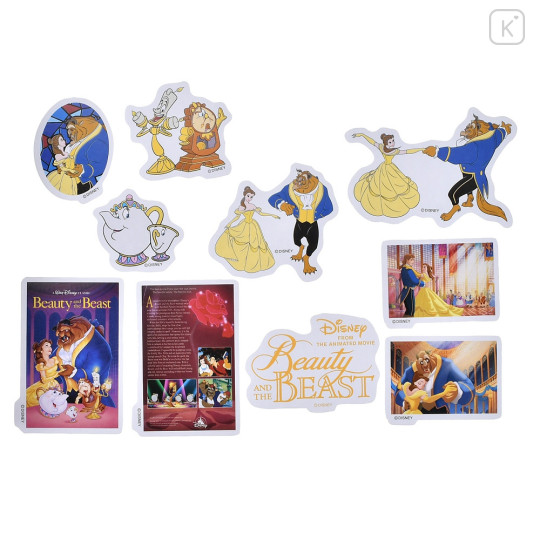 Japan Disney Store Seal Sticker Set - Beauty and The Beast / VHS Style Box - 3