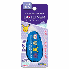 Japan Pokemon Dot Liner Petit Glue Tape - Pikachu & Friends / Navy