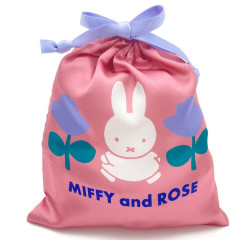 Japan Miffy Drawstring Bag - Rose / Pink & Blue