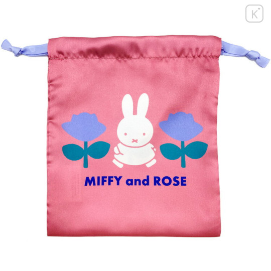 Japan Miffy Drawstring Bag - Rose / Pink & Blue - 2