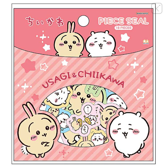 Japan Chiikawa Seal Flake Sticker Set - Chiikawa & Rabbit - 1