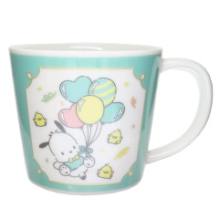 Japan Sanrio Porcelain Mug - Pochacco / 35th Anniversary / Green