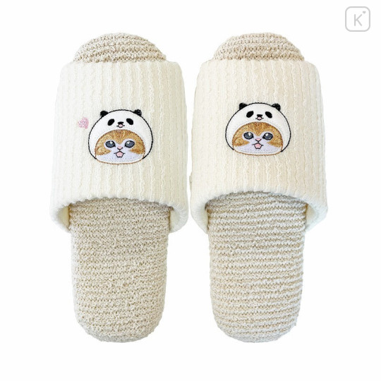 Japan Mofusand Fluffy Soft Slippers - Cat / Panda Hat - 1