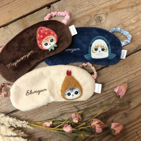 Japan Mofusand Eye Mask - Fruit Cat / Strawberry Hat - 2