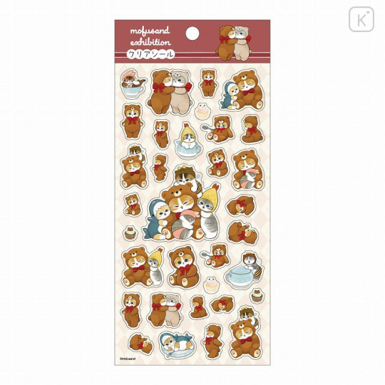 Japan Mofusand Exhibition Clear Seal Sticker - Cat / Teddy Bear Cosplay - 1