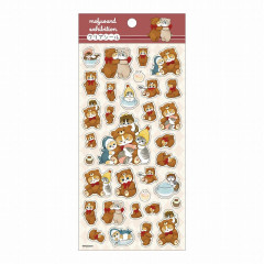 Japan Mofusand Exhibition Clear Seal Sticker - Cat / Teddy Bear Cosplay