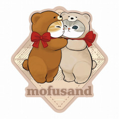 Japan Mofusand Exhibition Vinyl Sticker - Cat / Teddy Bear Cosplay / Hug