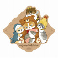 Japan Mofusand Exhibition Vinyl Sticker - Cat / Teddy Bear Cosplay / Group Hug - 1