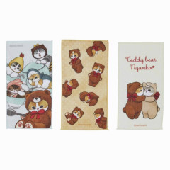 Japan Mofusand Exhibition Mini Towel Set of 3 - Cat / Teddy Bear Cosplay