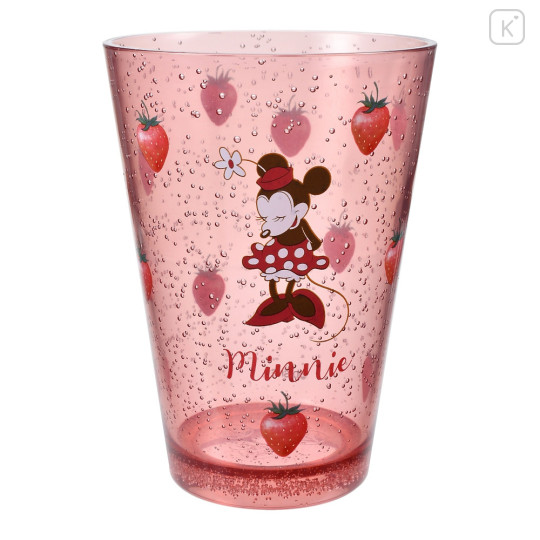 Japan Disney Store Clear Tumbler - Minnie Mouse / Strawberry Collection - 1