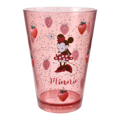 Japan Disney Store Clear Tumbler - Minnie Mouse / Strawberry Collection