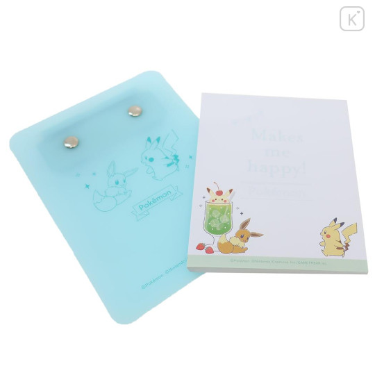 Japan Pokemon Notepad Memo with Binder - Snack Time / Makes Me Happy - 2