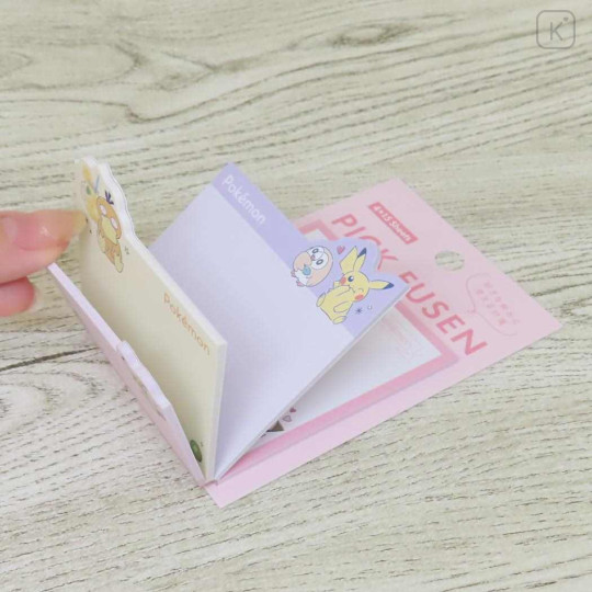 Japan Pokemon Die-cut Fusen Sticky Notes - Pikachu & Friends / Pink - 2
