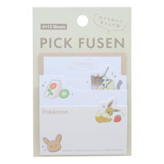 Japan Pokemon Die-cut Fusen Sticky Notes - Pikachu & Friends / Brown