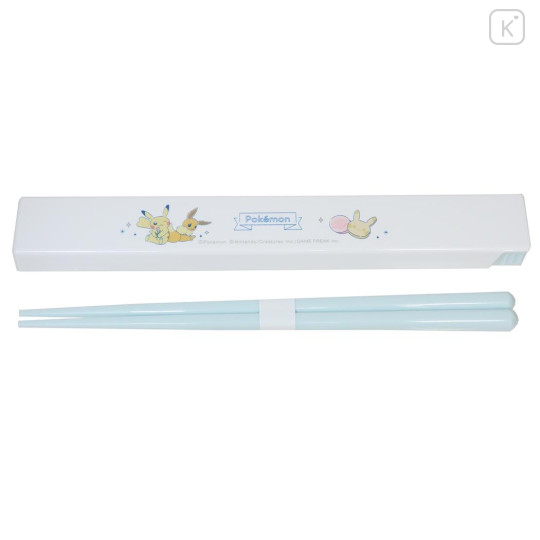 Japan Pokemon 18cm Chopsticks with Case - Snack Time / Makes Me Happy - 1