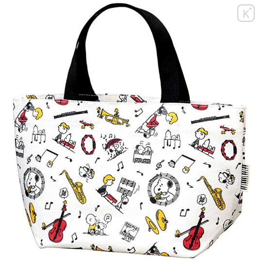 Japan Peanuts Mini Tote Bag - Snoopy / Music White - 1