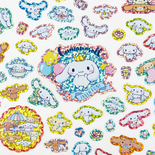 Japan Sanrio Original Glitter Sticker 100pcs - Cinnamoroll - 2