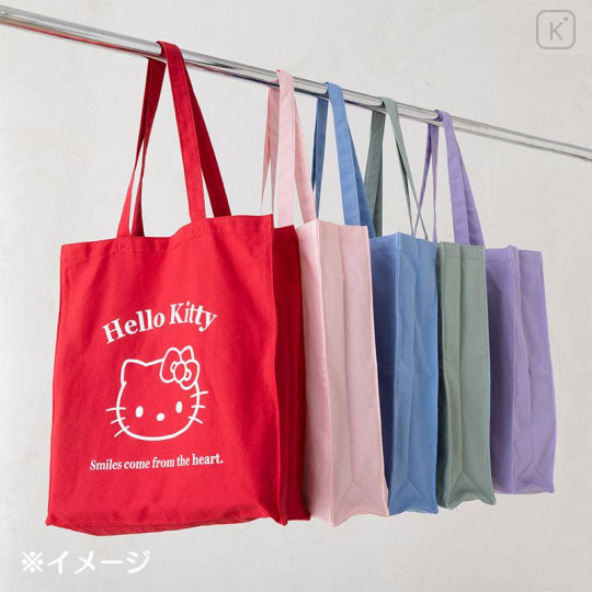 Japan Sanrio Original Cotton Tote Bag - Hello Kitty - 8