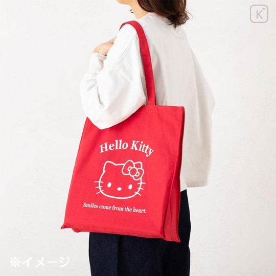Japan Sanrio Original Cotton Tote Bag - Kuromi - 7