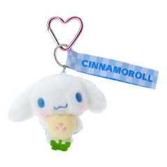 Japan Sanrio Original Mascot Holder - Cinnamoroll / Pastel Checker
