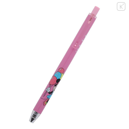 Japan Disney Metacil Light Knock Pencil - Minnie Mouse / Pink Balloon - 2