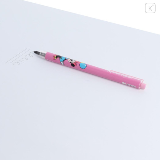Japan Disney Metacil Light Knock Pencil - Minnie Mouse / Pink Balloon - 3