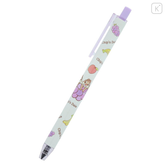 Japan Disney Metacil Light Knock Pencil - Chip & Dale / Grape - 4