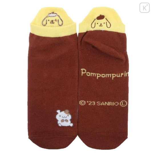 Japan Sanrio Embroidery Socks - Pompompurin & Friend - 1