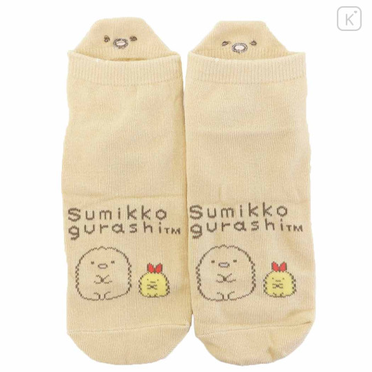 Japan San-X Embroidery Socks - Tonkatsu / Sumikko Gurashi - 1