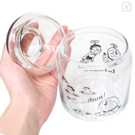 Japan Doraemon Jar Glass Storage Container - Friends - 3