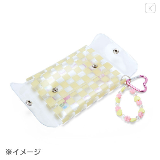 Japan Sanrio Original Clear Pouch - Cinnamoroll / Pastel Checker - 3