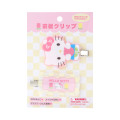 Japan Sanrio Original Bangs Clip 2pcs Set - Hello Kitty / Pastel Checker - 1