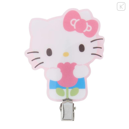 Japan Sanrio Original Bangs Clip 2pcs Set - Hello Kitty / Pastel Checker - 4