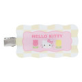 Japan Sanrio Original Bangs Clip 2pcs Set - Hello Kitty / Pastel Checker - 5
