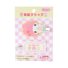 Japan Sanrio Original Bangs Clip 2pcs Set - My Melody / Pastel Checker