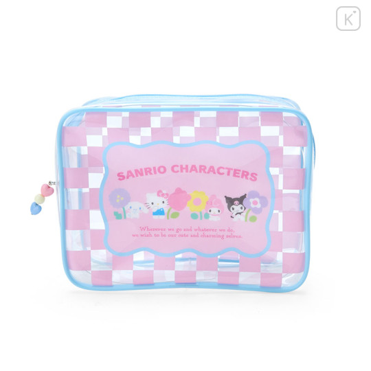 Japan Sanrio Original Clear Pouch - Pastel Checker - 1