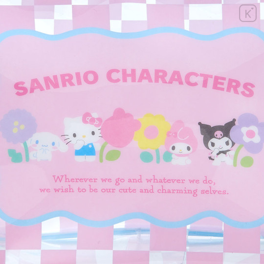 Japan Sanrio Original Clear Pouch - Pastel Checker - 3