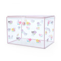 Japan Sanrio Original Clear Storage Box - Pastel Checker - 1