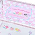 Japan Sanrio Original Clear Storage Box - Pastel Checker - 5