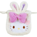 Japan Sanrio Original Drawstring Bag 2pcs Set - Hello Kitty / Easter Rabbit - 4