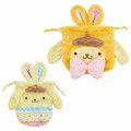 Japan Sanrio Original Drawstring Bag 2pcs Set - Pompompurin / Easter Rabbit - 2