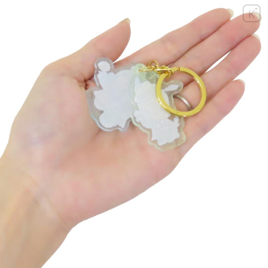 Japan Sanrio Acrylic Charm & Gold Keychain - Gentlemen Hangyodon & Pochacco - 2
