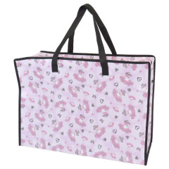 Japan Sanrio Large Shopping Bag - My Melody / Ururu Heart Series