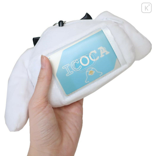 Japan Sanrio Pass Case Card Holder Pouch & Reel - Cinnamoroll : Ururu Heart Series - 2