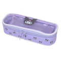 Japan Sanrio Clear Pen Pouch & Mesh Pouch - Kuromi - 1