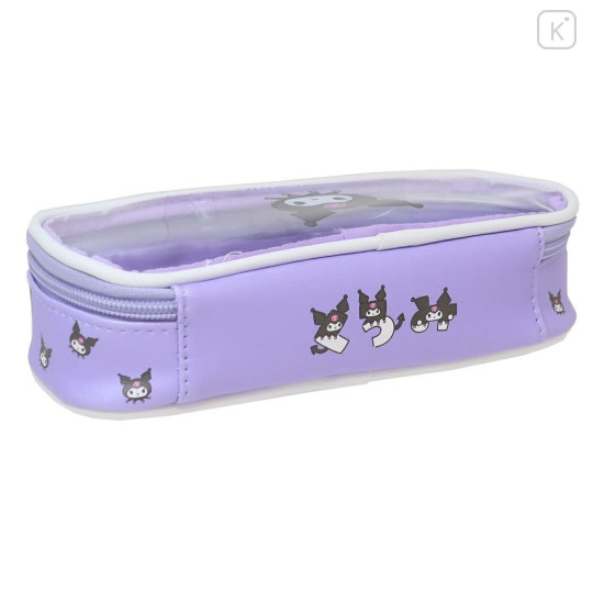 Japan Sanrio Clear Pen Pouch & Mesh Pouch - Kuromi - 2
