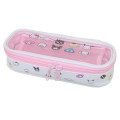 Japan Sanrio Clear Pen Pouch & Mesh Pouch - Characters / Pink - 1