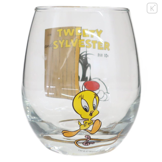 Japan Looney Tunes Swaying Glass Tumbler - Tweety / Trap 3D Drawing - 1