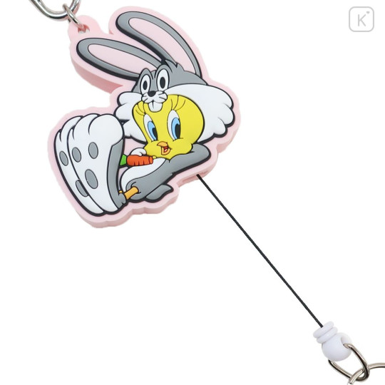 Japan Looney Tunes Rubber Reel Key Chain - Tweety & Bunny - 3