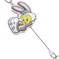 Japan Looney Tunes Rubber Reel Key Chain - Tweety & Bunny - 3